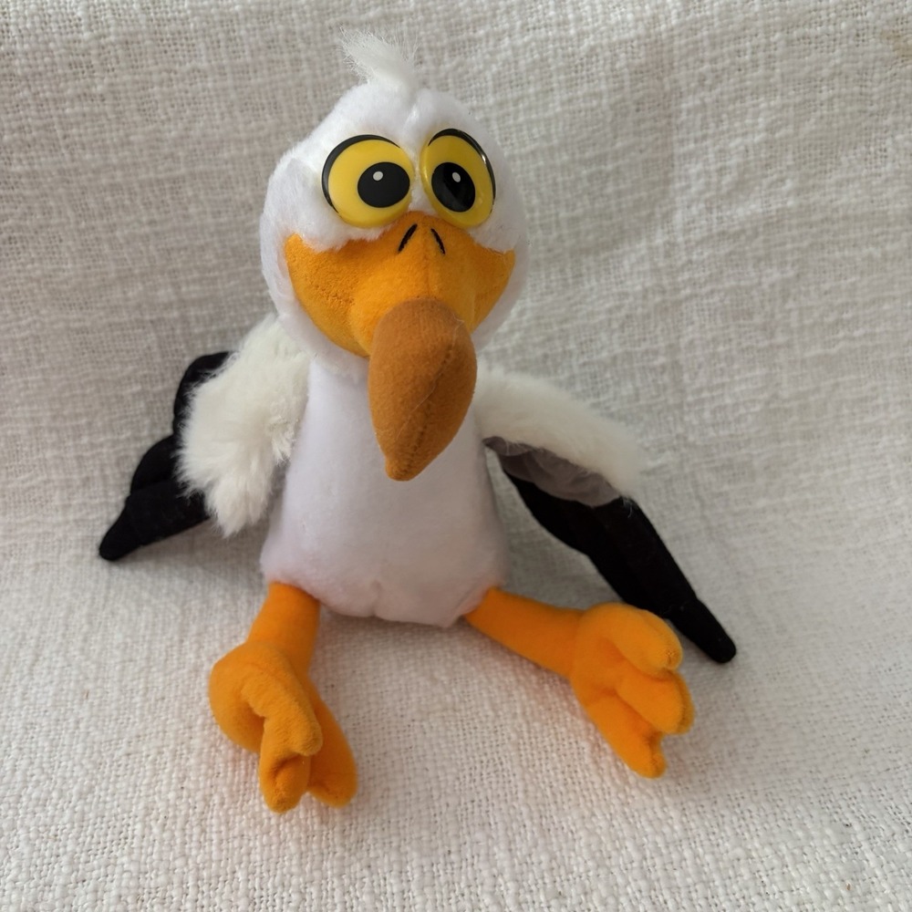 Vintage Disneyland Walt Disney World The Little Mermaid Scuttle Seagull 9" Plush